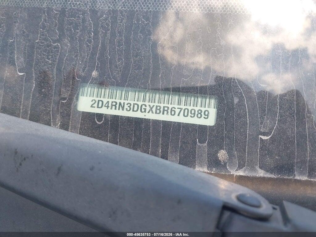 2D4RN3DGXBR670989 2011 DODGE GRAND CARAVAN photo no. 9