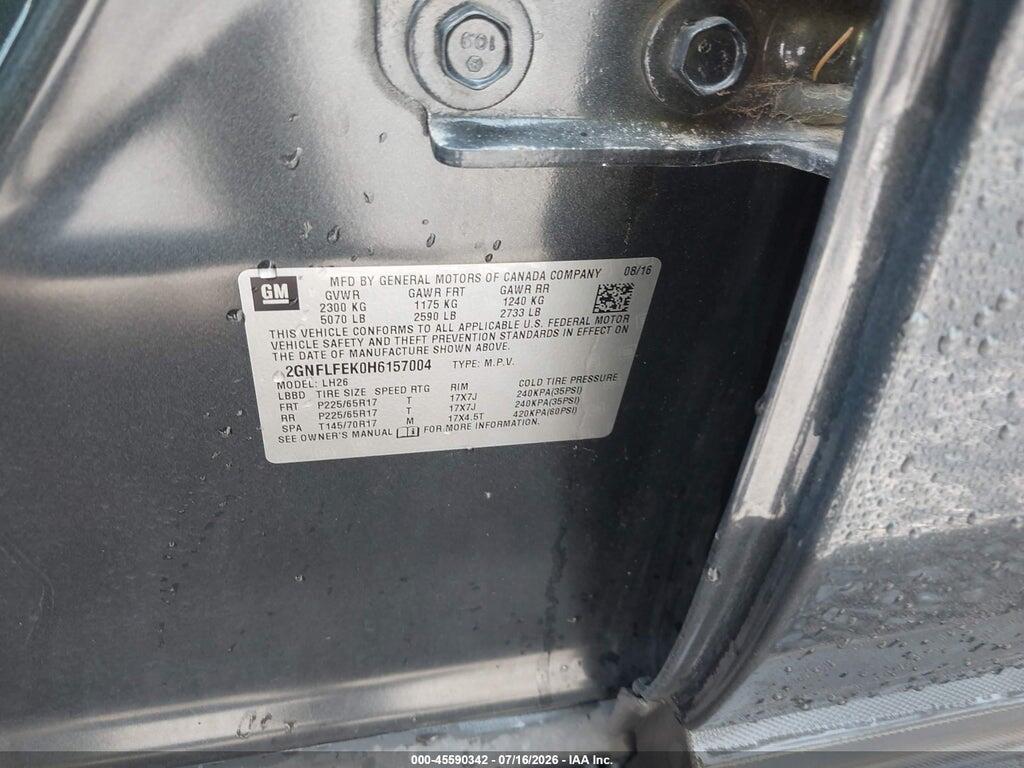 2GNFLFEK0H6157004 2017 CHEVROLET EQUINOX photo no. 9