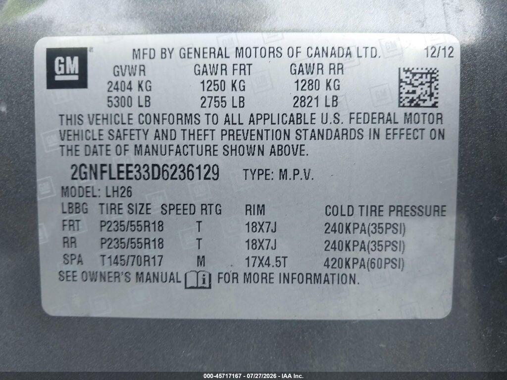 2GNFLEE33D6236129 2013 CHEVROLET EQUINOX photo no. 9