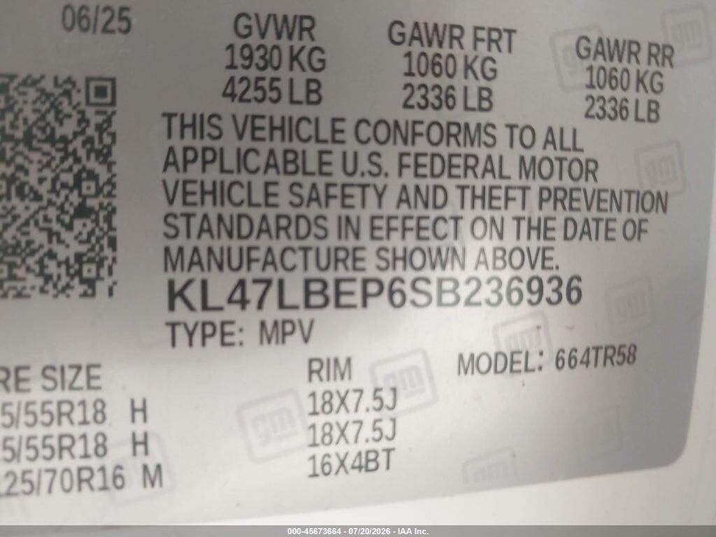 KL47LBEP6SB236936 2025 BUICK ENVISTA photo no. 9