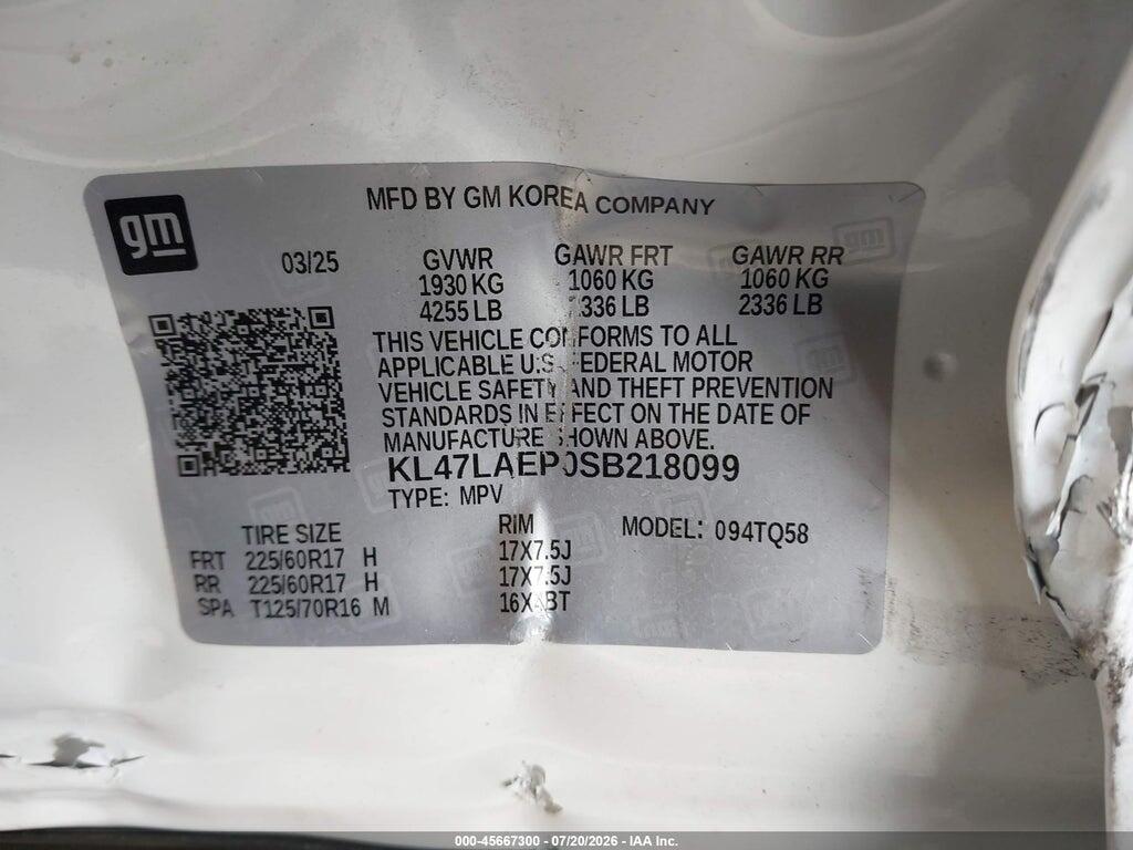 KL47LAEP0SB218099 2025 BUICK ENVISTA photo no. 9