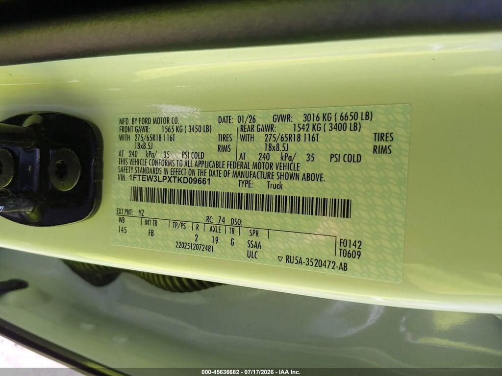 1FTEW3LPXTKD09661 2026 FORD F-150 photo no. 9