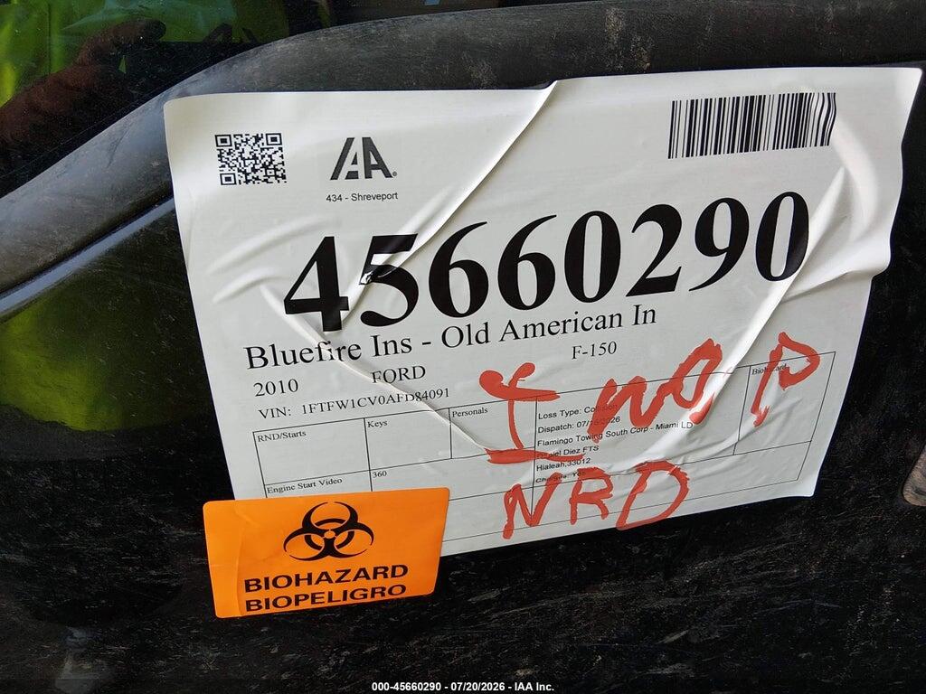 1FTFW1CV0AFD84091 2010 FORD F-150 photo no. 8