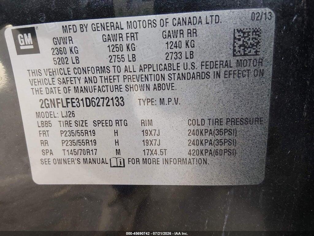 2GNFLFE31D6272133 2013 CHEVROLET EQUINOX photo no. 9