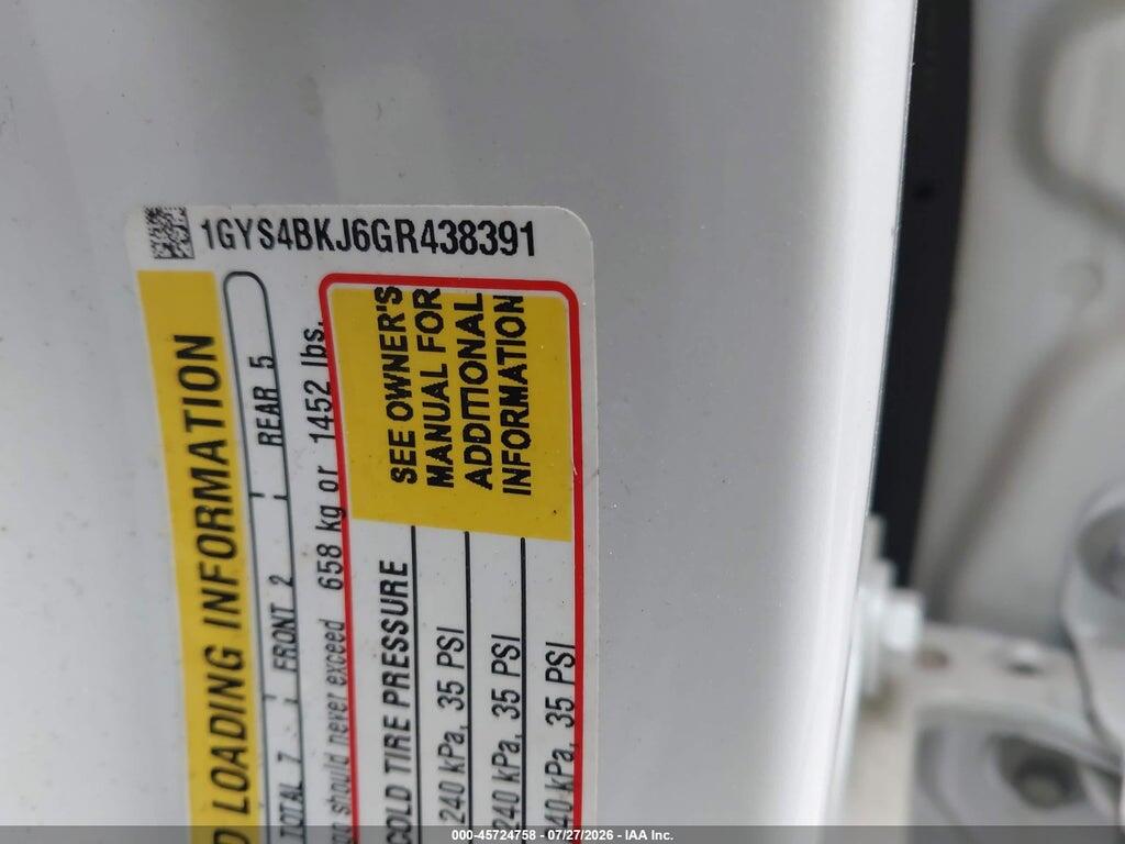 1GYS4BKJ6GR438391 2016 CADILLAC ESCALADE photo no. 9