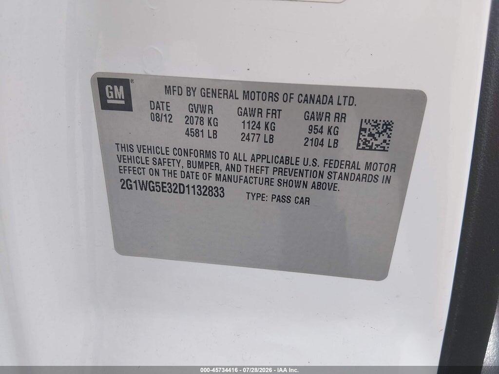 2G1WG5E32D1132833 2013 CHEVROLET IMPALA photo no. 9