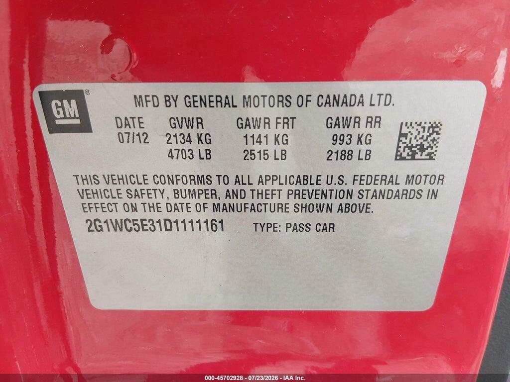 2G1WC5E31D1111161 2013 CHEVROLET IMPALA photo no. 9