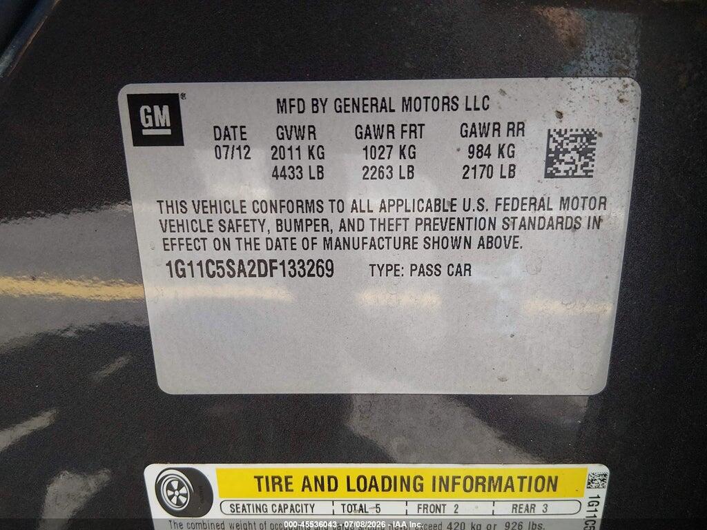 1G11C5SA2DF133269 2013 CHEVROLET MALIBU photo no. 9
