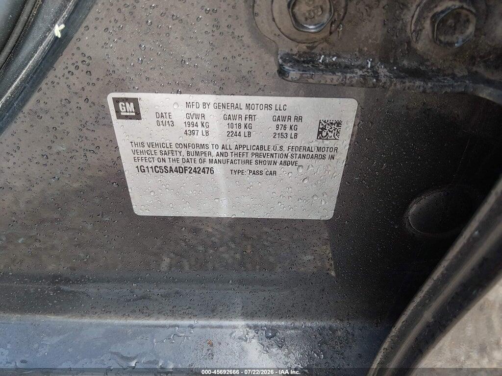 1G11C5SA4DF242476 2013 CHEVROLET MALIBU photo no. 9