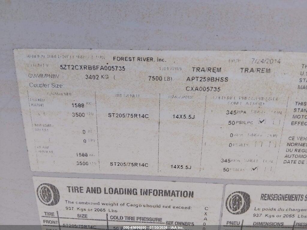 5ZT2CXRB6FA005735 2015 APEX OTHER photo no. 9