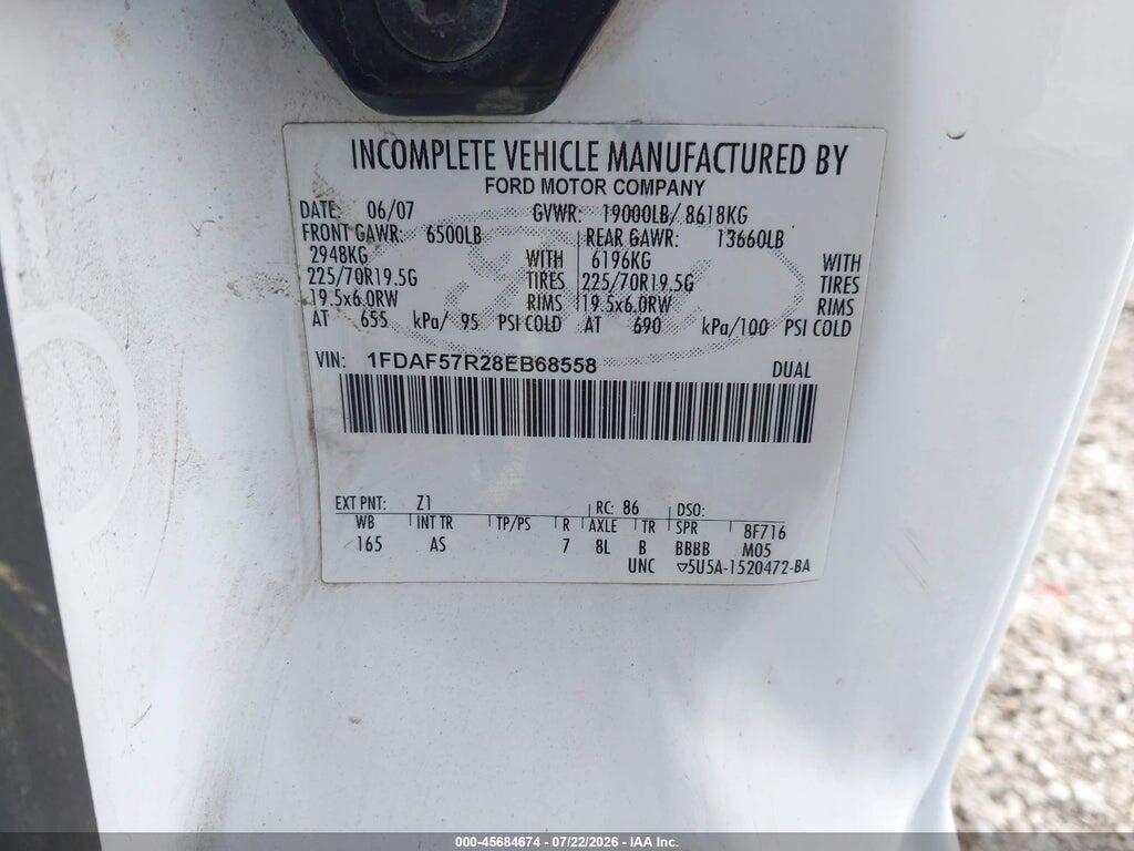 1FDAF57R28EB68558 2008 FORD SUPER DUTY F-550 DRW photo no. 8