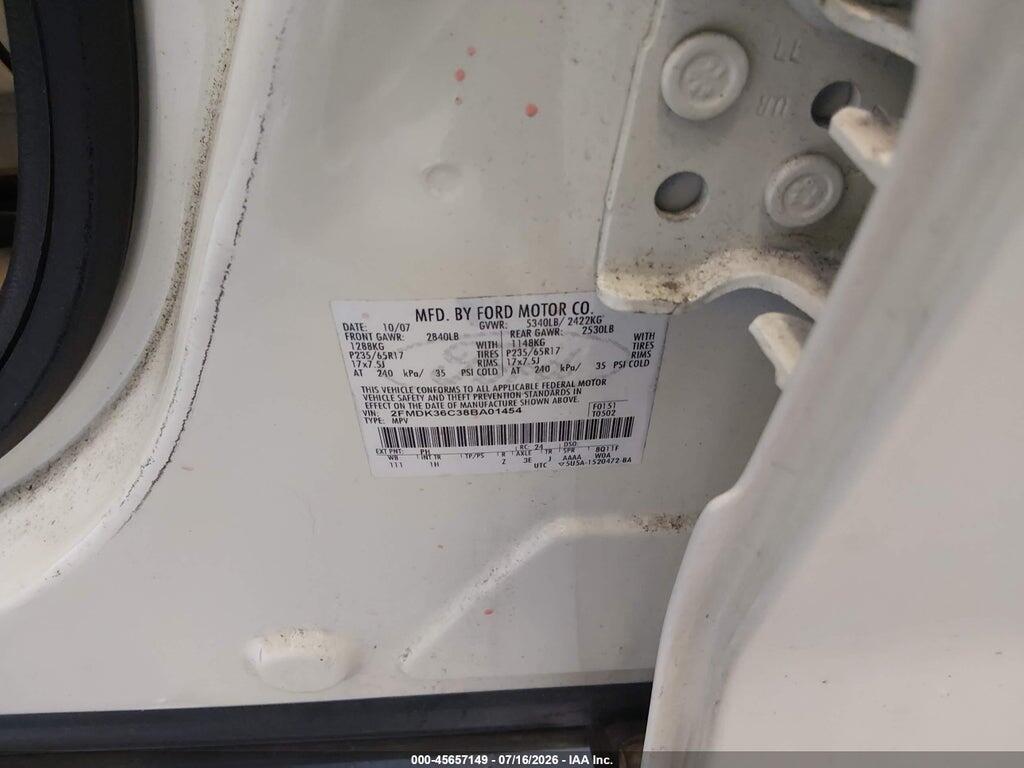 2FMDK36C38BA01454 2008 FORD EDGE photo no. 9