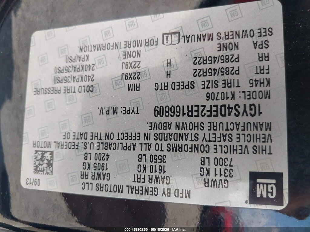 1GYS4DEF2ER166809 2014 CADILLAC ESCALADE photo no. 9