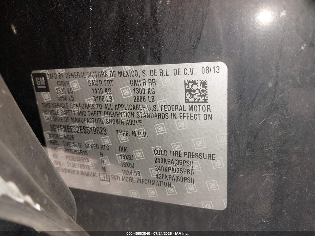 3GYFNEE32ES519623 2014 CADILLAC SRX photo no. 9