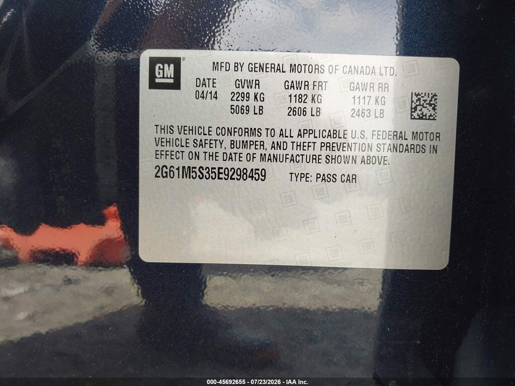 2G61M5S35E9298459 2014 CADILLAC XTS photo no. 9
