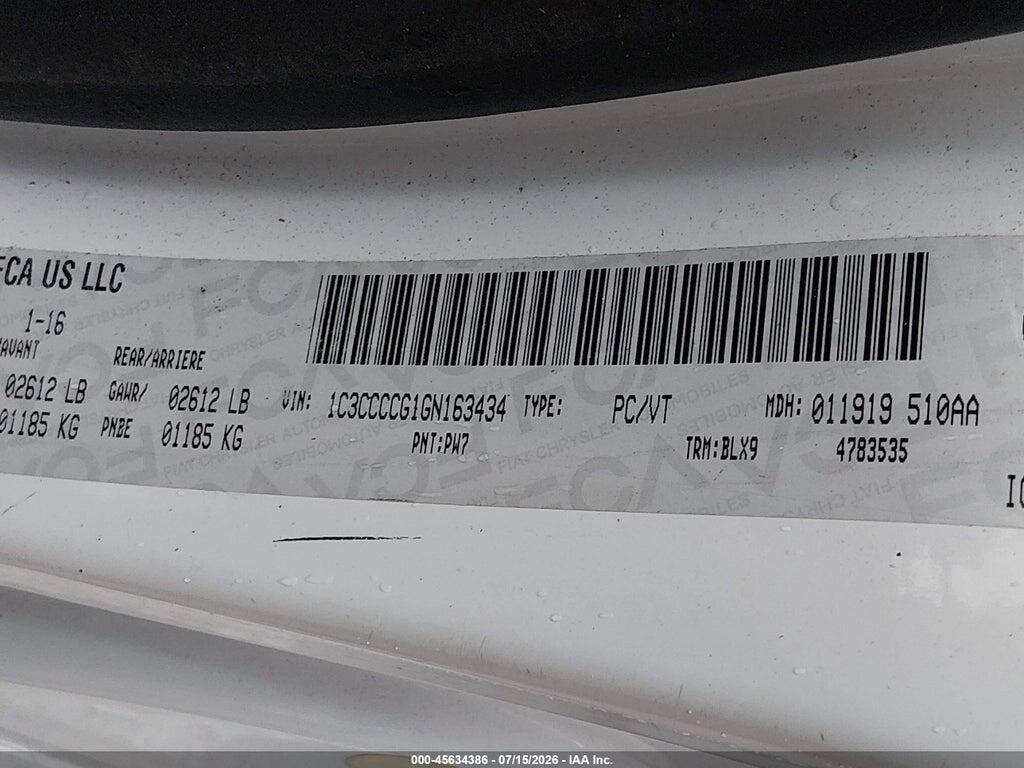 1C3CCCCG1GN163434 2016 CHRYSLER 200 photo no. 9