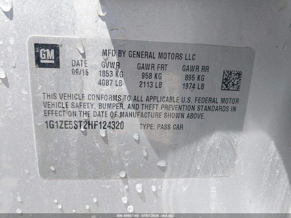 1G1ZE5ST2HF124320 2017 CHEVROLET MALIBU photo no. 9