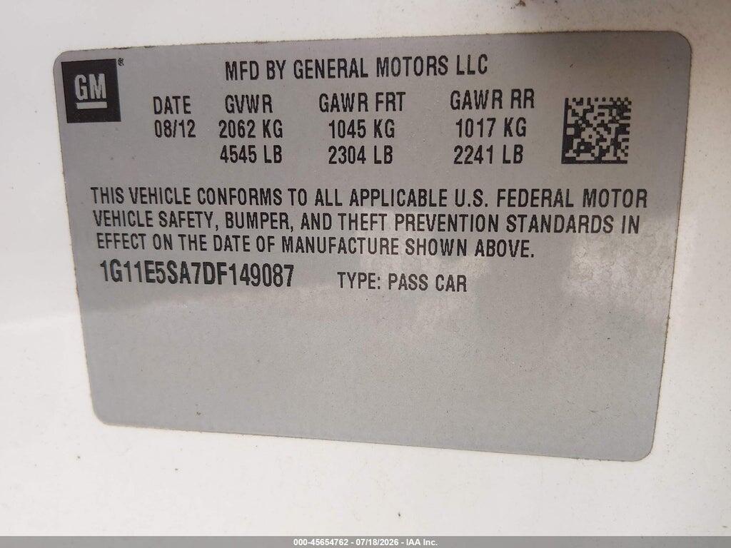 1G11E5SA7DF149087 2013 CHEVROLET MALIBU photo no. 9