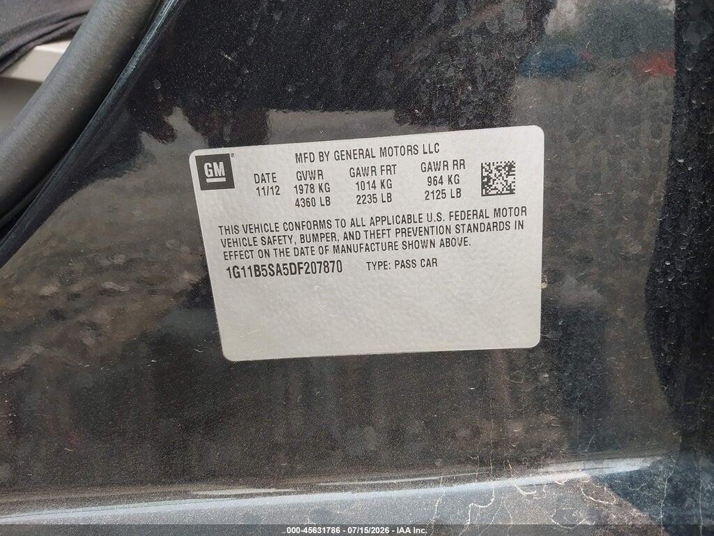 1G11B5SA5DF207870 2013 CHEVROLET MALIBU photo no. 9