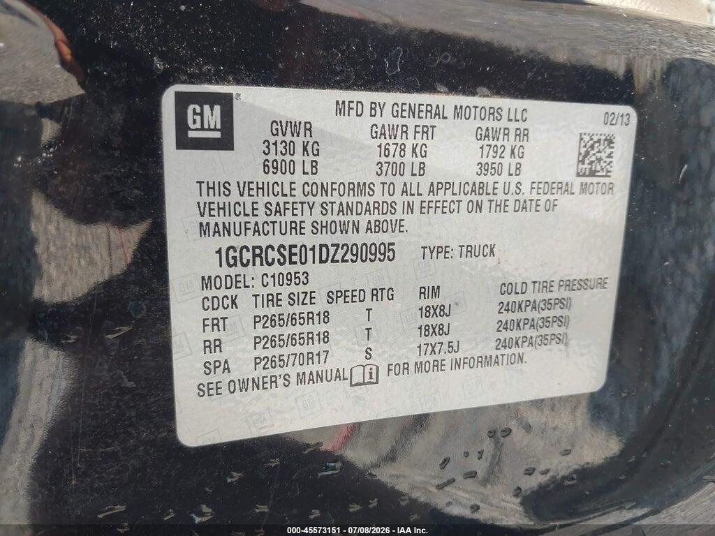 1GCRCSE01DZ290995 2013 CHEVROLET SILVERADO 1500 photo no. 9