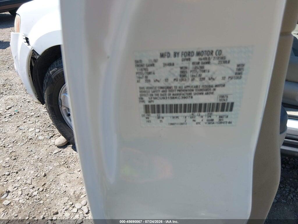 1FMCU93158KC39078 2008 FORD ESCAPE photo no. 9