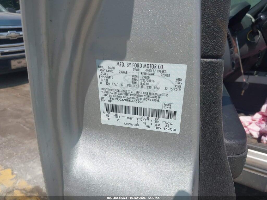 1FMCU03Z88KA85905 2008 FORD ESCAPE photo no. 9