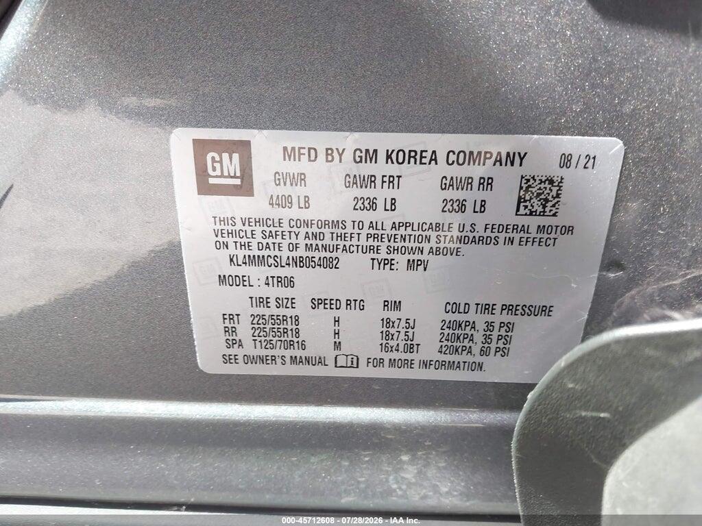 KL4MMCSL4NB054082 2022 BUICK ENCORE GX photo no. 9