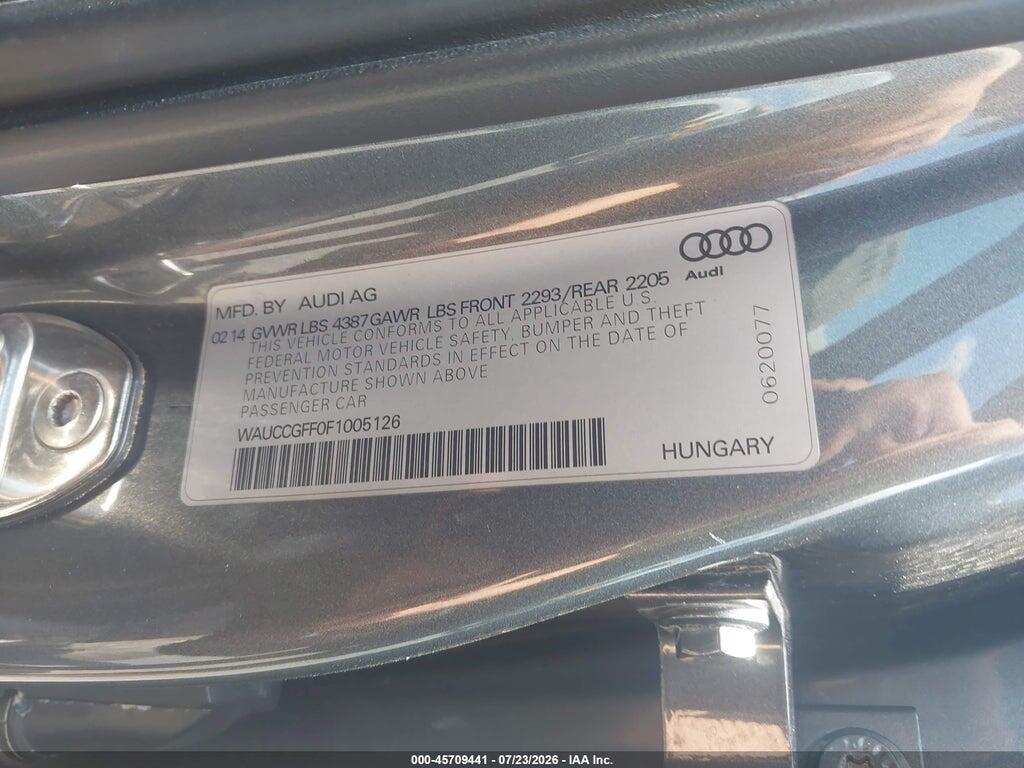 WAUCCGFF0F1005126 2015 AUDI A3 photo no. 9