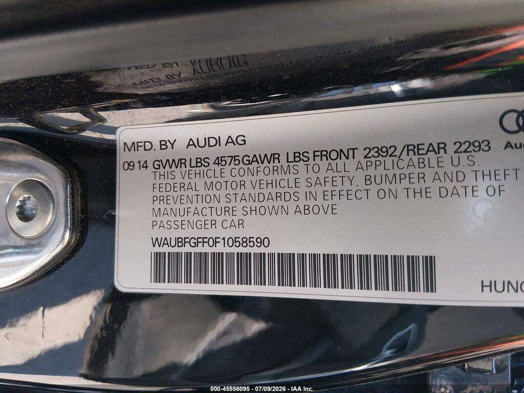 WAUBFGFF0F1058590 2015 AUDI A3 photo no. 9