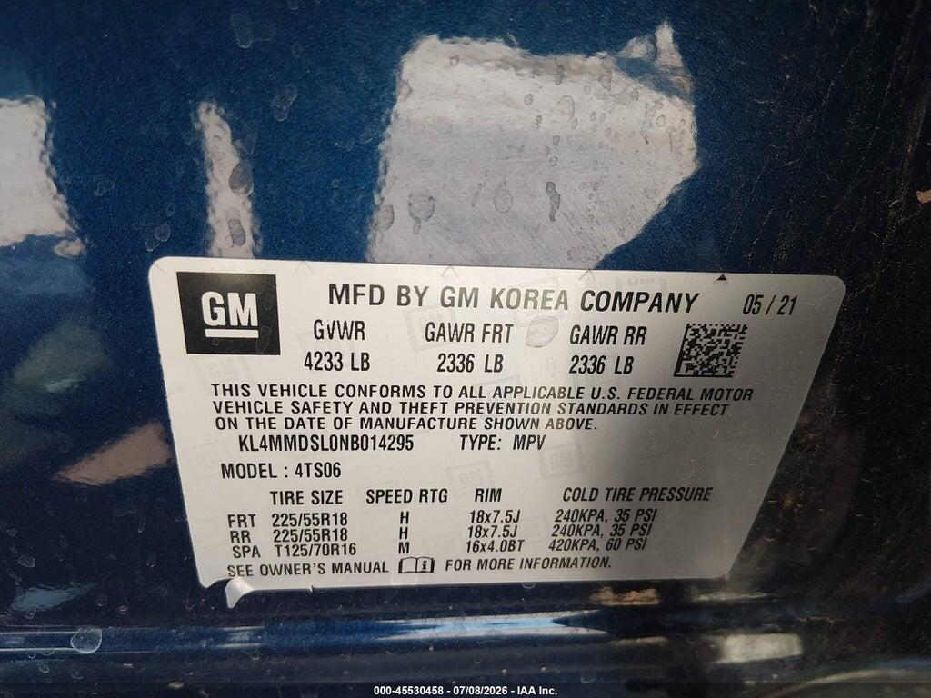 KL4MMDSL0NB014295 2022 BUICK ENCORE GX photo no. 9
