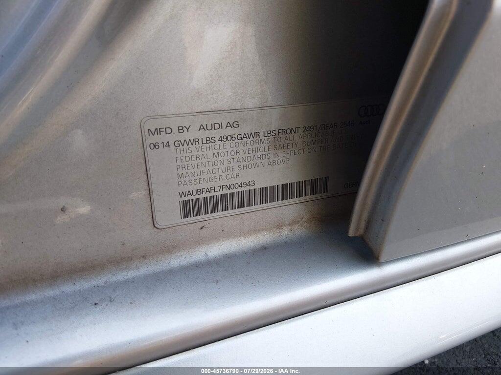 WAUBFAFL7FN004943 2015 AUDI A4 photo no. 9