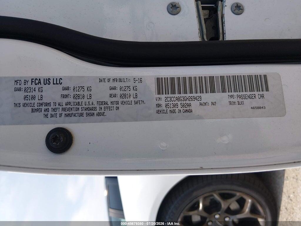 2C3CCABG3GH269429 2016 CHRYSLER 300 photo no. 9