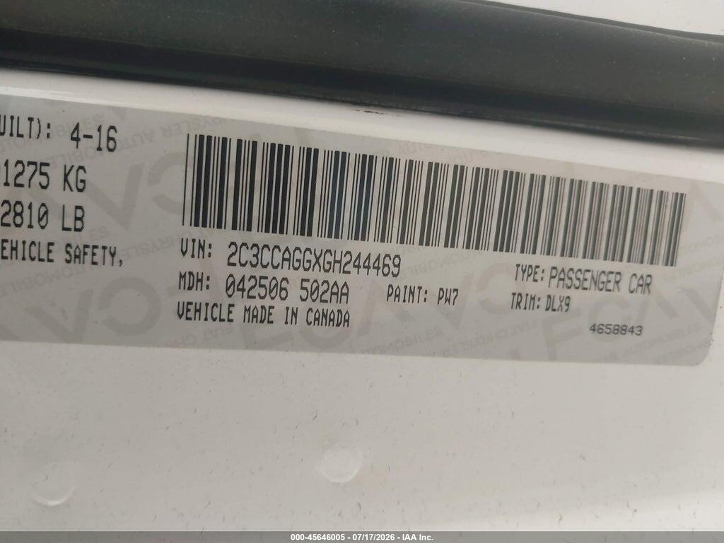 2C3CCAGGXGH244469 2016 CHRYSLER 300 photo no. 9