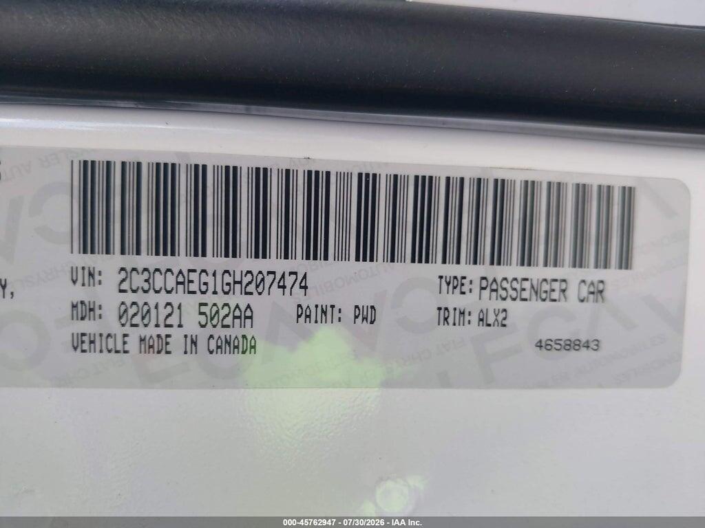 2C3CCAEG1GH207474 2016 CHRYSLER 300C photo no. 9