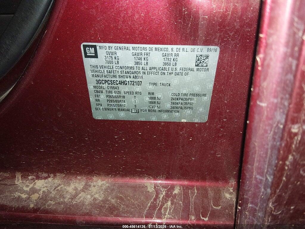 3GCPCSEC4HG172107 2017 CHEVROLET SILVERADO 1500 photo no. 9