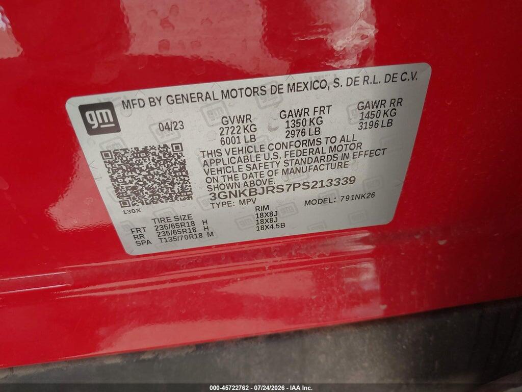 3GNKBJRS7PS213339 2023 CHEVROLET BLAZER photo no. 9