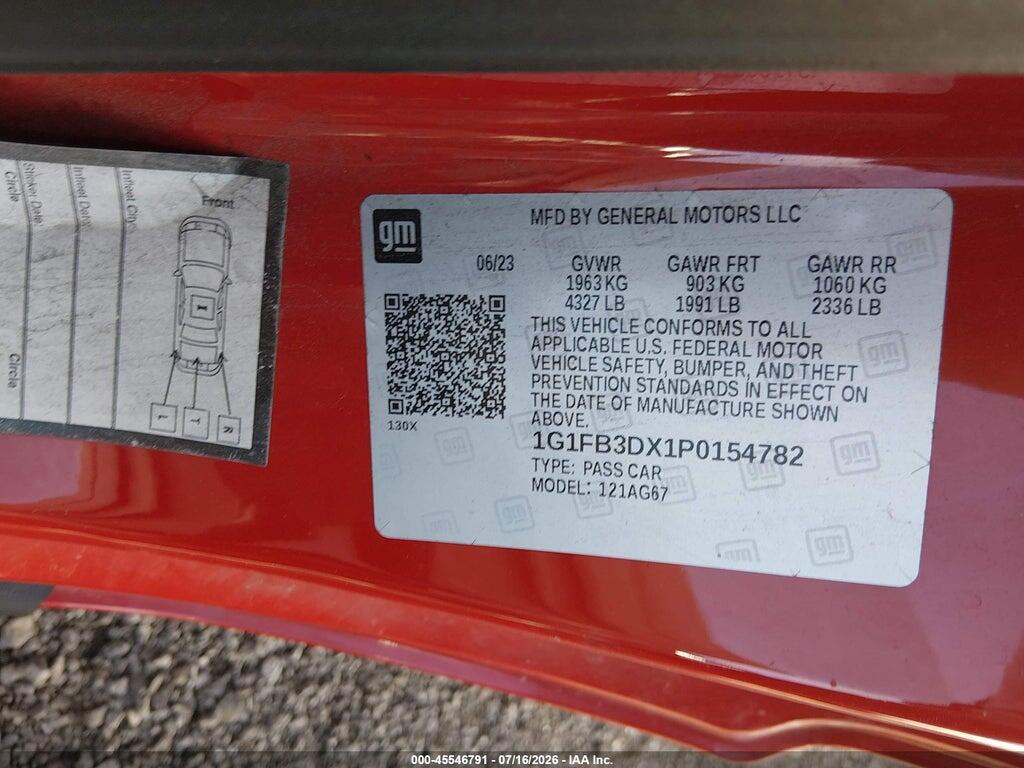 1G1FB3DX1P0154782 2023 CHEVROLET CAMARO photo no. 7