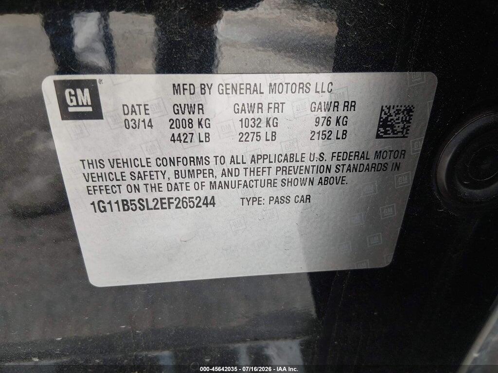 1G11B5SL2EF265244 2014 CHEVROLET MALIBU photo no. 9