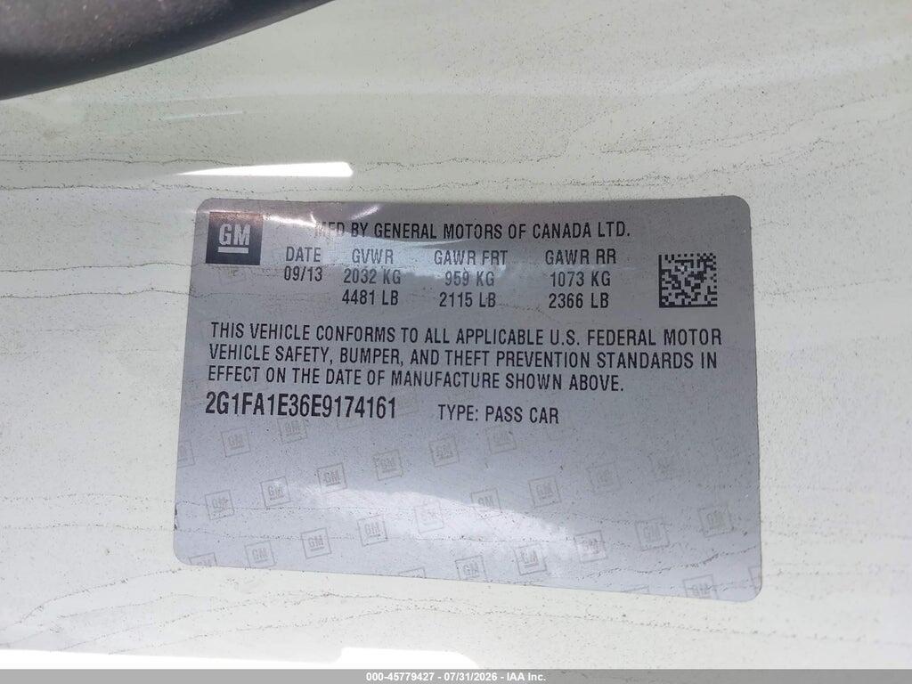 2G1FA1E36E9174161 2014 CHEVROLET CAMARO photo no. 9