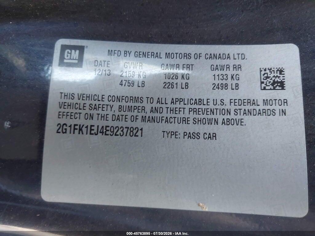 2G1FK1EJ4E9237821 2014 CHEVROLET CAMARO photo no. 9