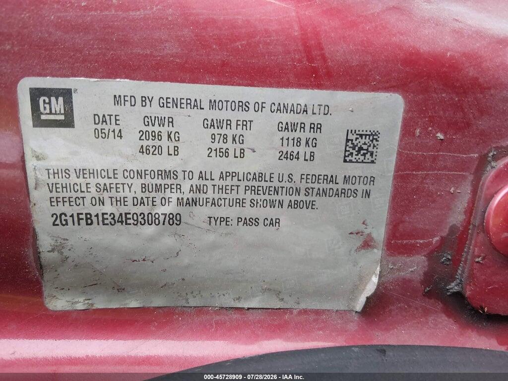 2G1FB1E34E9308789 2014 CHEVROLET CAMARO photo no. 9