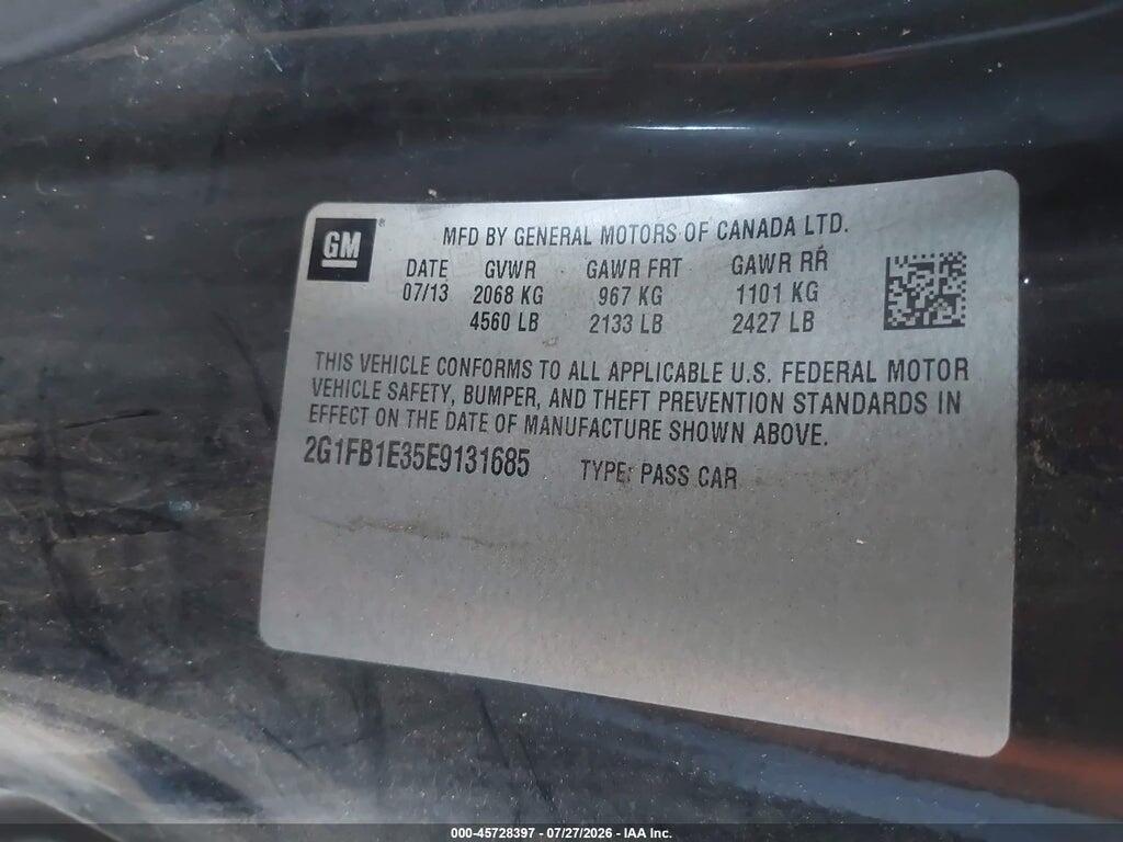 2G1FB1E35E9131685 2014 CHEVROLET CAMARO photo no. 9
