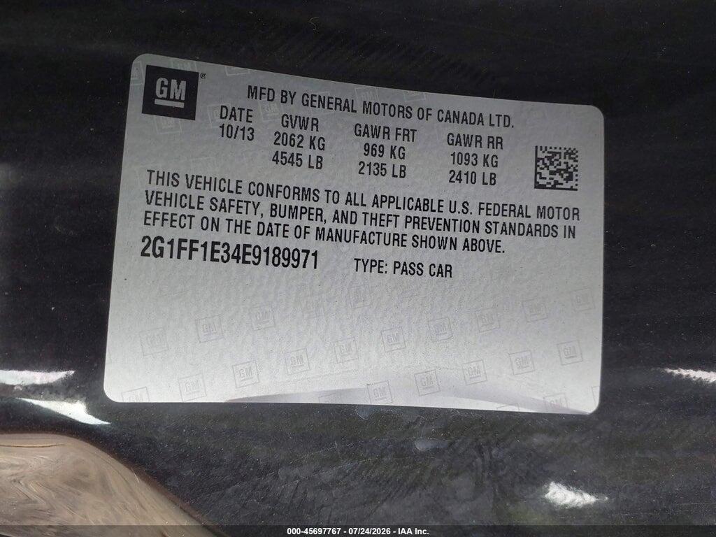 2G1FF1E34E9189971 2014 CHEVROLET CAMARO photo no. 9