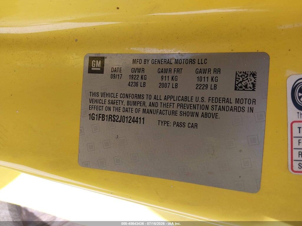 1G1FB1RS2J0124411 2018 CHEVROLET CAMARO photo no. 9