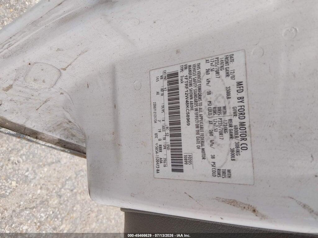 1FTRF12W48KC58969 2008 FORD F-150 photo no. 9