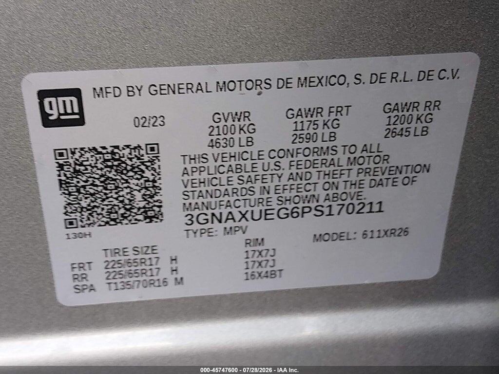 3GNAXUEG6PS170211 2023 CHEVROLET EQUINOX photo no. 9