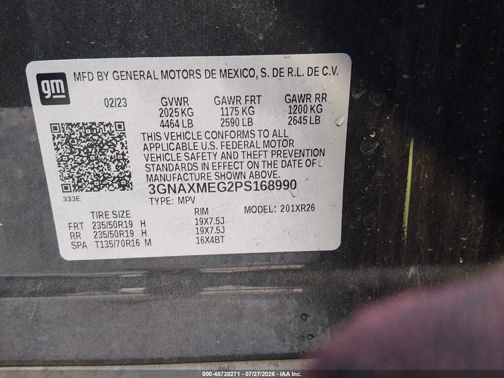 3GNAXMEG2PS168990 2023 CHEVROLET EQUINOX photo no. 9