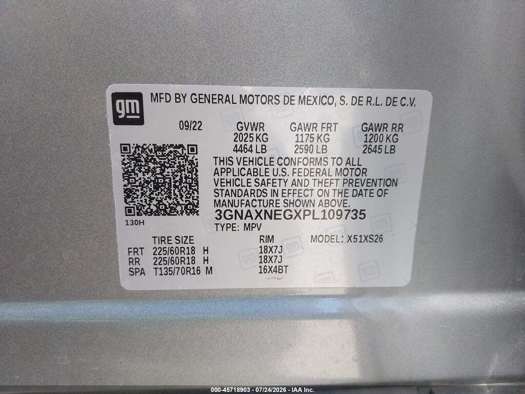 3GNAXNEGXPL109735 2023 CHEVROLET EQUINOX photo no. 9