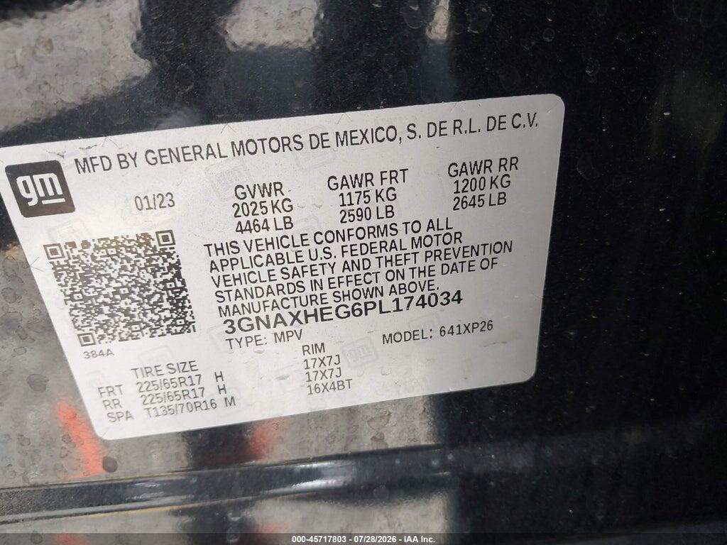 3GNAXHEG6PL174034 2023 CHEVROLET EQUINOX photo no. 9