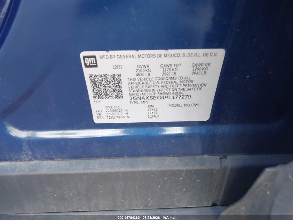 3GNAXSEG0PL177279 2023 CHEVROLET EQUINOX photo no. 9